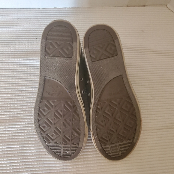 Converse Chuck Taylor All Star High Top Shoes Junior Size 6 Grey Green Blue Lace - Picture 10 of 14